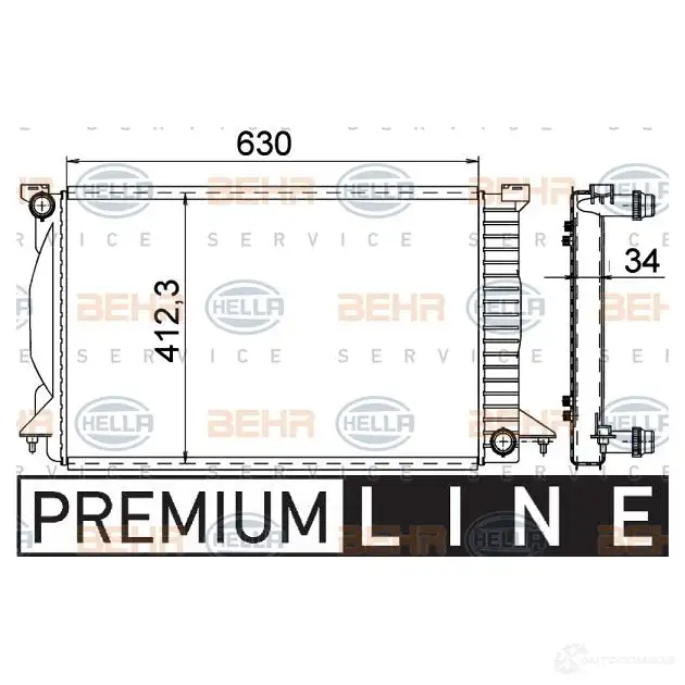 Радиатор охлаждения двигателя HELLA 8mk376766331 _BEHR HELLA SERVICE_ CYYDA 46870