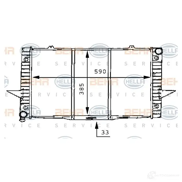 Радиатор охлаждения двигателя HELLA _BEHR HELLA SERVICE_ 44982 8mk376706751 TP1UYNF