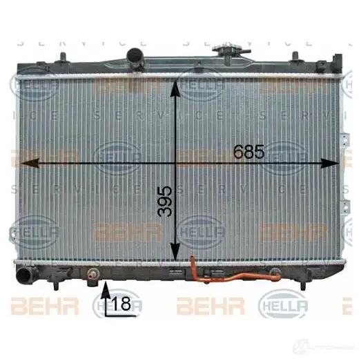 Радиатор охлаждения двигателя HELLA 46782 _BEHR HELLA SERVICE_ 8VJXEM7 8mk376763701
