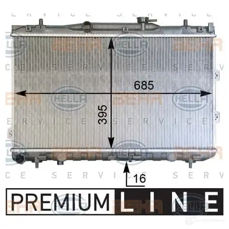 Радиатор охлаждения двигателя HELLA 8mk376769351 KXH3X0 _BEHR HELLA SERVICE_ 46945