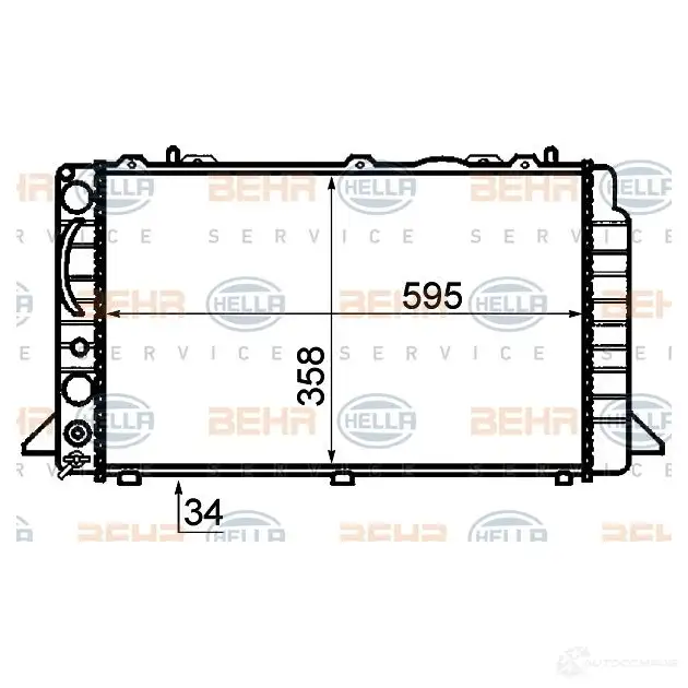 Радиатор охлаждения двигателя HELLA _BEHR HELLA SERVICE_ 45564 EN5BI2 8mk376714521 изображение 0