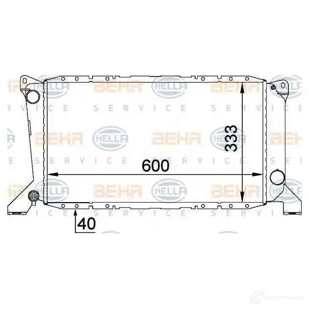 Радиатор охлаждения двигателя HELLA _BEHR HELLA SERVICE_ VIDOXZQ 46025 8mk376720211
