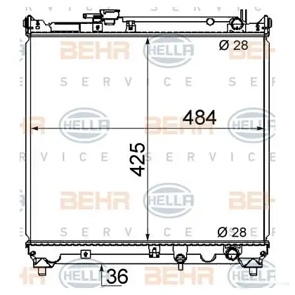 Радиатор охлаждения двигателя HELLA UKUWGRQ 45719 _BEHR HELLA SERVICE_ 8mk376716421