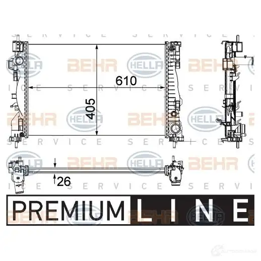 Радиатор охлаждения двигателя HELLA 46609 8mk376756261 T76C3P8 _BEHR HELLA SERVICE_