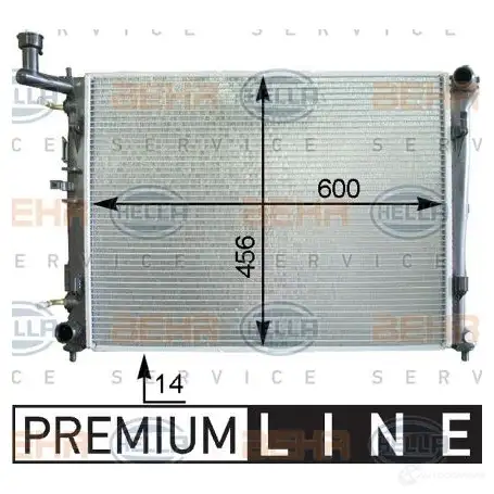 Радиатор охлаждения двигателя HELLA 8mk376763711 46784 DOY64B _BEHR HELLA SERVICE_