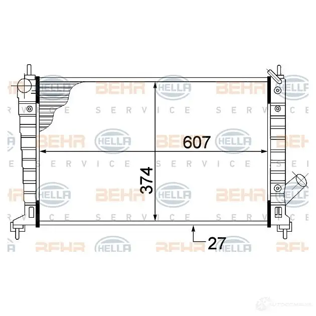 Радиатор охлаждения двигателя HELLA 47022 _BEHR HELLA SERVICE_ 8mk376772401 7D65ZL6 изображение 0