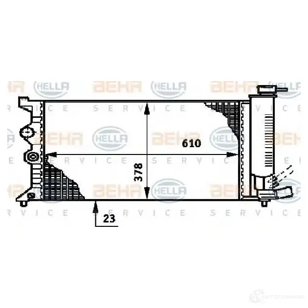 Радиатор охлаждения двигателя HELLA _BEHR HELLA SERVICE_ 45964 8mk376719431 ZP0VZSN