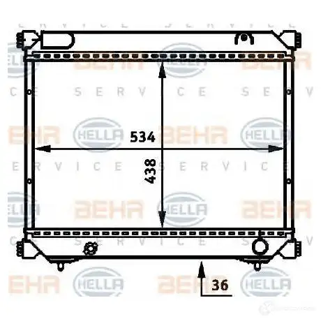 Радиатор охлаждения двигателя HELLA CQGLU _BEHR HELLA SERVICE_ 8mk376717691 45810