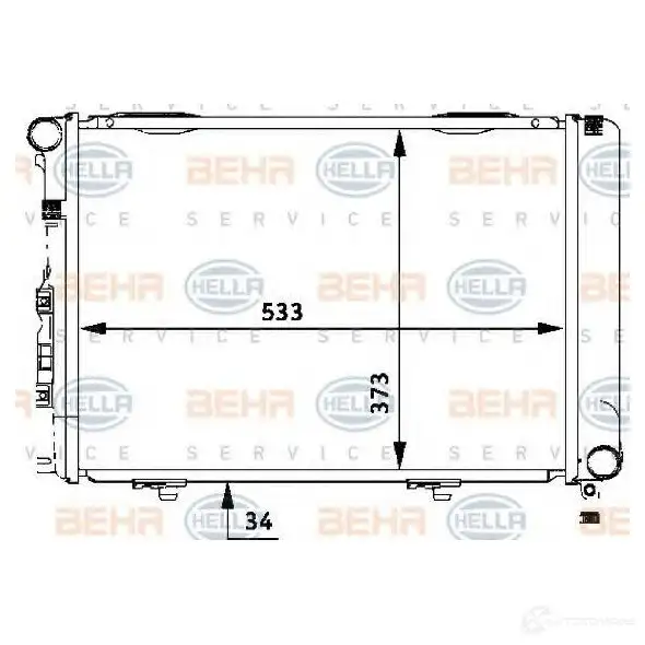 Радиатор охлаждения двигателя HELLA _BEHR HELLA SERVICE_ 45219 8mk376710651 ZA7WN2A