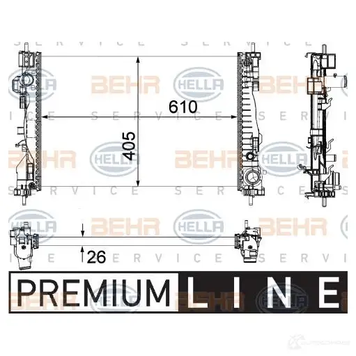 Радиатор охлаждения двигателя HELLA 8mk376756241 _BEHR HELLA SERVICE_ 46607 IVUM7S