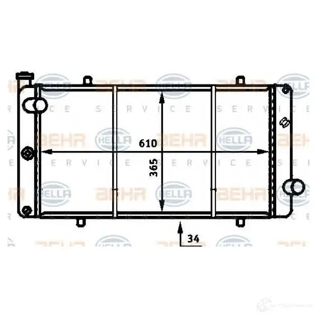 Радиатор охлаждения двигателя HELLA 8mk376716541 _BEHR HELLA SERVICE_ 45730 CLWTBI