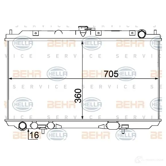Радиатор охлаждения двигателя HELLA 46976 NI2V524 _BEHR HELLA SERVICE_ 8mk376770701