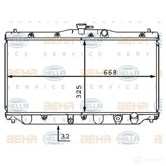 Радиатор охлаждения двигателя HELLA MJ3TO 8mk376707501 _BEHR HELLA SERVICE_ 45023 изображение 0