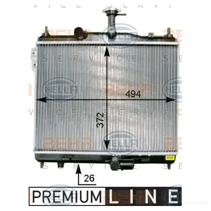Радиатор охлаждения двигателя HELLA 46538 LZ9E2 8mk376754511 _BEHR HELLA SERVICE_