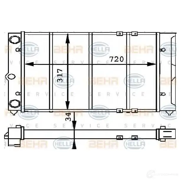 Радиатор охлаждения двигателя HELLA 8mk376715281 _BEHR HELLA SERVICE_ 45620 85QV4O