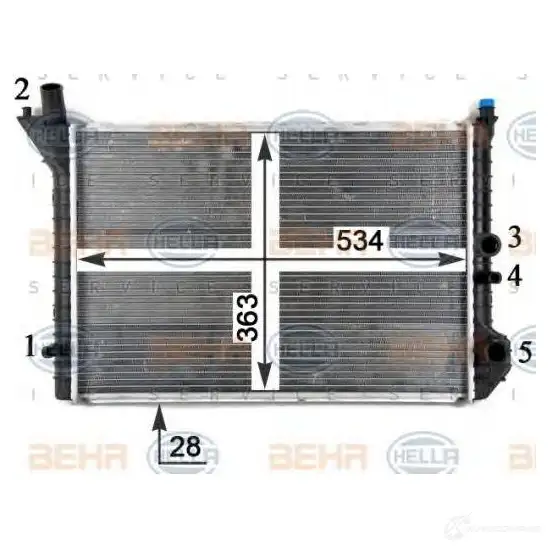 Радиатор охлаждения двигателя HELLA _BEHR HELLA SERVICE_ 45130 02AX64C 8mk376709031 - Изображение 1