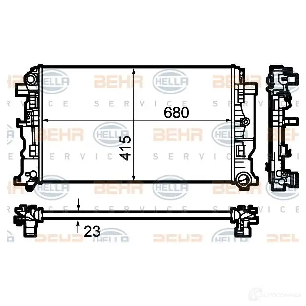 Радиатор охлаждения двигателя HELLA 47113 _BEHR HELLA SERVICE_ 8mk376782054 HRW4H5 изображение 1