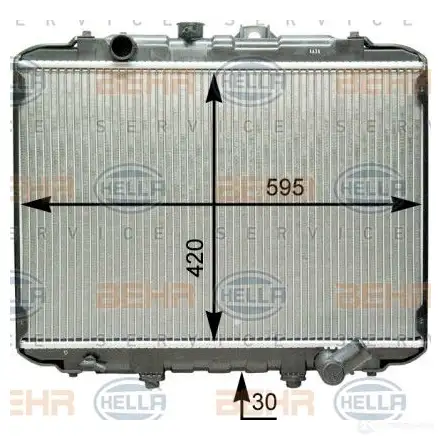 Радиатор охлаждения двигателя HELLA 46698 8mk376762381 _BEHR HELLA SERVICE_ VGCJUX