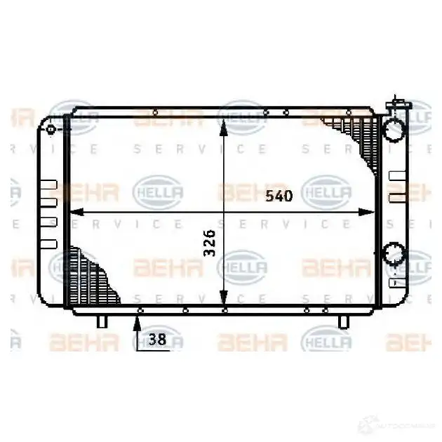 Радиатор охлаждения двигателя HELLA _BEHR HELLA SERVICE_ 8mk376708701 455QV 45120