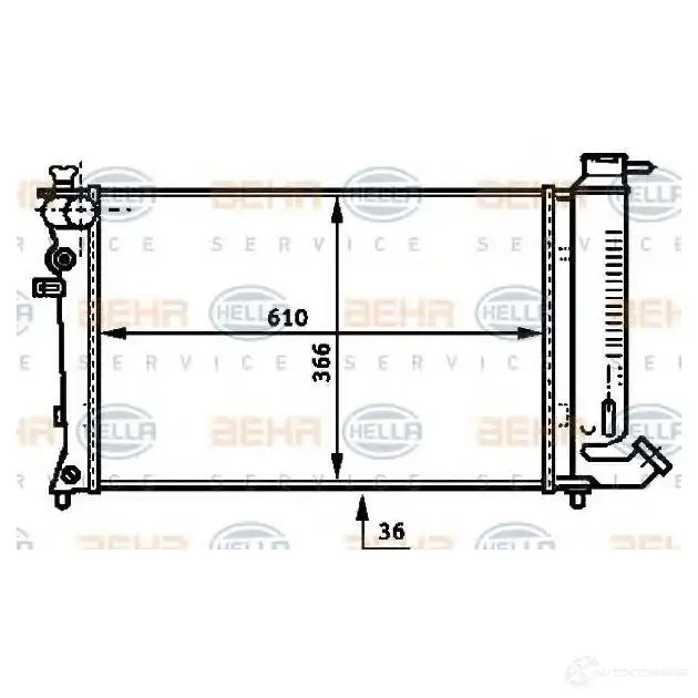 Радиатор охлаждения двигателя HELLA _BEHR HELLA SERVICE_ 3I7JEG 45735 8mk376716581 изображение 0