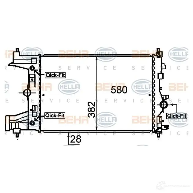 Радиатор охлаждения двигателя HELLA 47314 8mk376910351 _BEHR HELLA SERVICE_ 2WC3E изображение 0