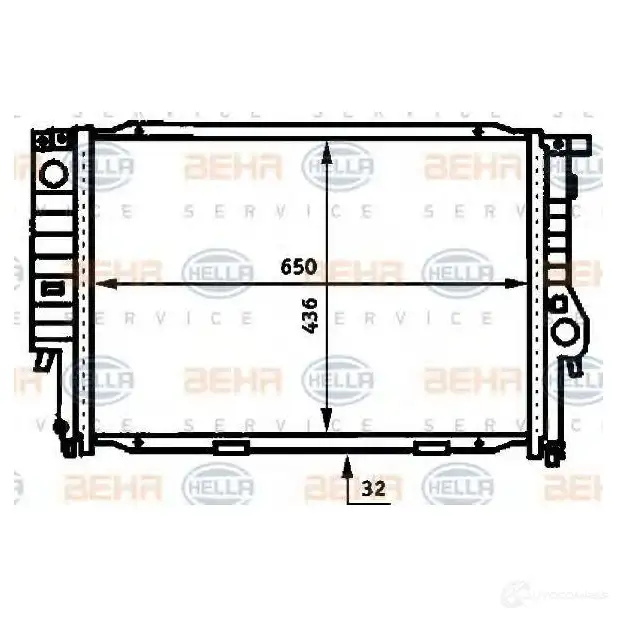 Радиатор охлаждения двигателя HELLA 8mk376713281 45439 YCHT1H _BEHR HELLA SERVICE_