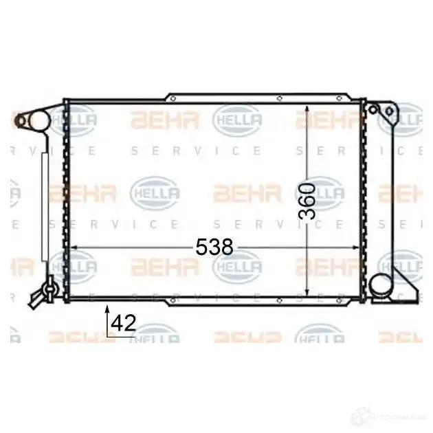 Радиатор охлаждения двигателя HELLA 46285 H2P5XWS 8mk376727761 _BEHR HELLA SERVICE_
