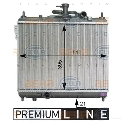 Радиатор охлаждения двигателя HELLA _BEHR HELLA SERVICE_ CY772Z 8mk376762021 46663