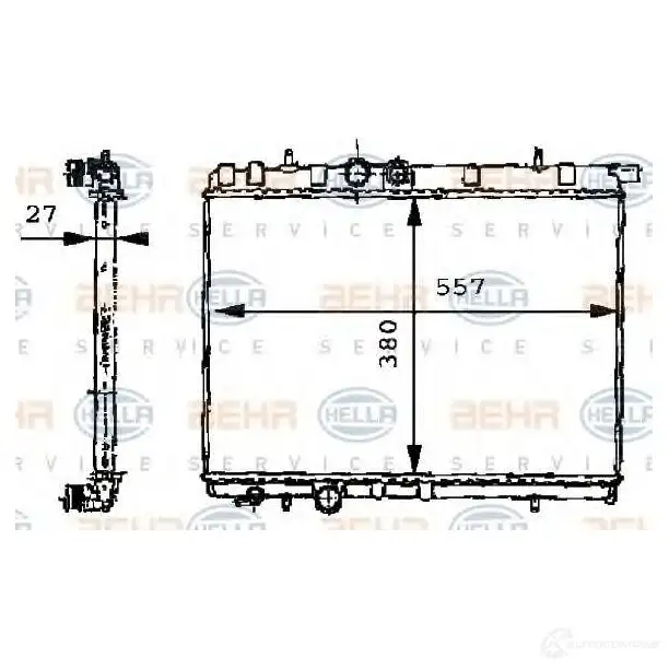 Радиатор охлаждения двигателя HELLA _BEHR HELLA SERVICE_ AQOAWL 45793 8mk376717531 изображение 4