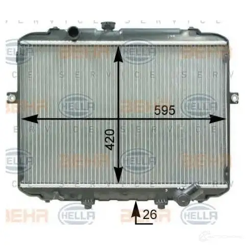 Радиатор охлаждения двигателя HELLA _BEHR HELLA SERVICE_ 46699 SVT0O5N 8mk376762391 изображение 0