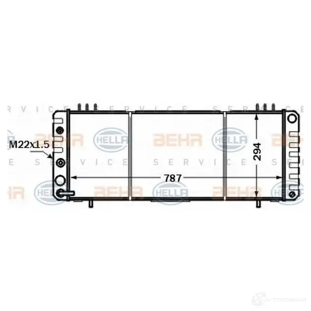 Радиатор охлаждения двигателя HELLA 47074 _BEHR HELLA SERVICE_ 8mk376774271 XV3X4K