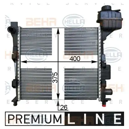 Радиатор охлаждения двигателя HELLA 8mk376713031 _BEHR HELLA SERVICE_ VJYYK 45404