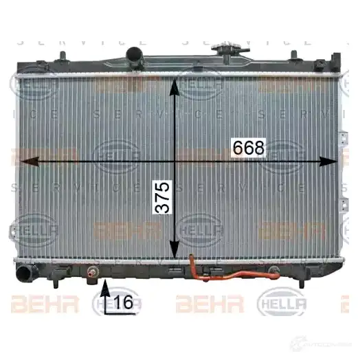 Радиатор охлаждения двигателя HELLA ZH8R JU 4045621514532 8mk376763704 46783 - Изображение 1