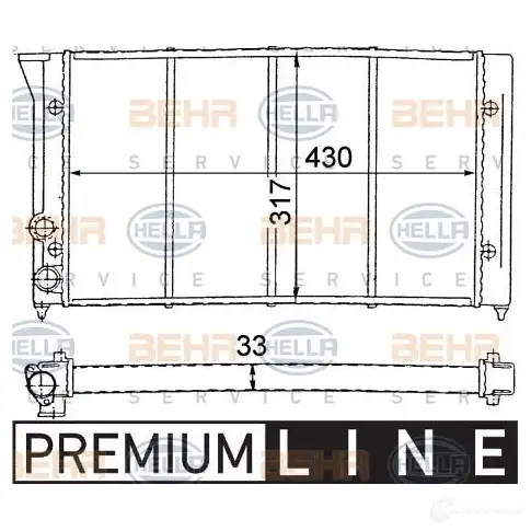 Радиатор охлаждения двигателя HELLA _BEHR HELLA SERVICE_ 1IFND2D 8mk376715011 45595 изображение 0