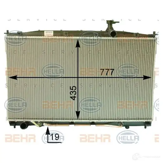 Радиатор охлаждения двигателя HELLA 8mk376763431 _BEHR HELLA SERVICE_ WOYZ9 46756