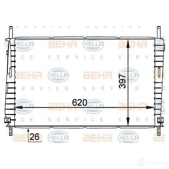 Радиатор охлаждения двигателя HELLA 46802 _BEHR HELLA SERVICE_ 8mk376764121 V06P1
