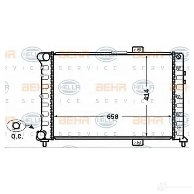 Радиатор охлаждения двигателя HELLA E4KX00 46855 8mk376766091 _BEHR HELLA SERVICE_