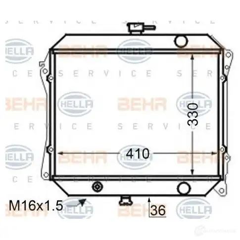 Радиатор охлаждения двигателя HELLA 8mk376705521 44902 IVA716C _BEHR HELLA SERVICE_