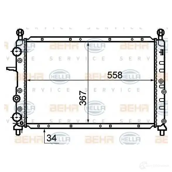 Радиатор охлаждения двигателя HELLA 8mk376708491 _BEHR HELLA SERVICE_ CCWZ7 45099