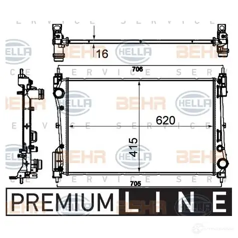 Радиатор охлаждения двигателя HELLA 6E0HO4C _BEHR HELLA SERVICE_ 8mk376788781 47132 - Изображение 1