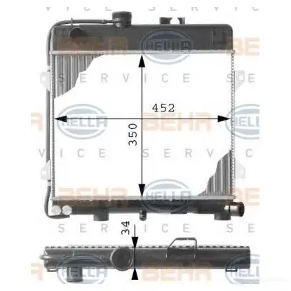 Радиатор охлаждения двигателя HELLA _BEHR HELLA SERVICE_ 8mk376713261 A44OQ 45437 изображение 5