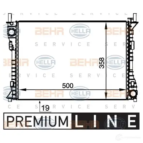 Радиатор охлаждения двигателя HELLA 8mk376764351 _BEHR HELLA SERVICE_ 46819 J2A8W7N