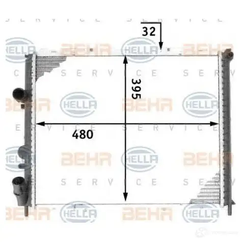 Радиатор охлаждения двигателя HELLA 8mk376717761 45822 J0NHD8 _BEHR HELLA SERVICE_ изображение 0