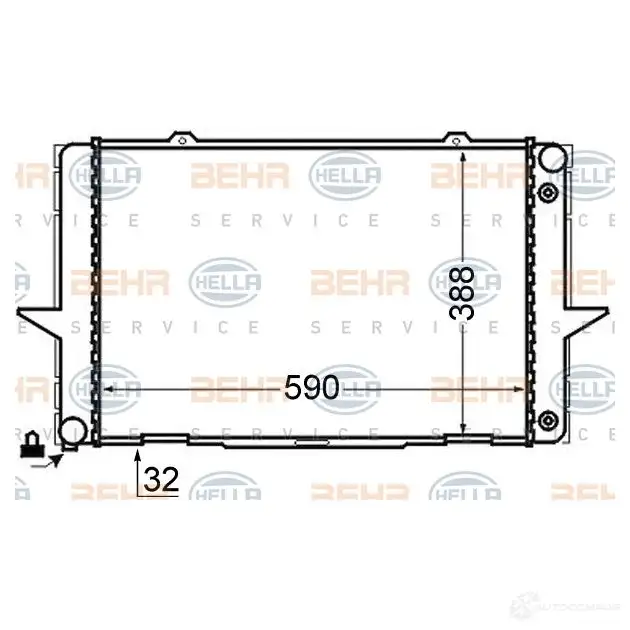 Радиатор охлаждения двигателя HELLA _BEHR HELLA SERVICE_ 8mk376726711 TXYFE 46269