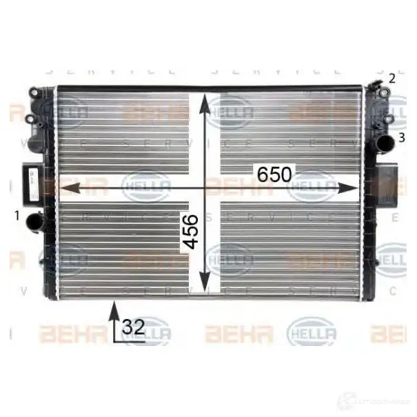 Радиатор охлаждения двигателя HELLA _BEHR HELLA SERVICE_ 47079 HFFP53 8mk376774421 - Изображение 1
