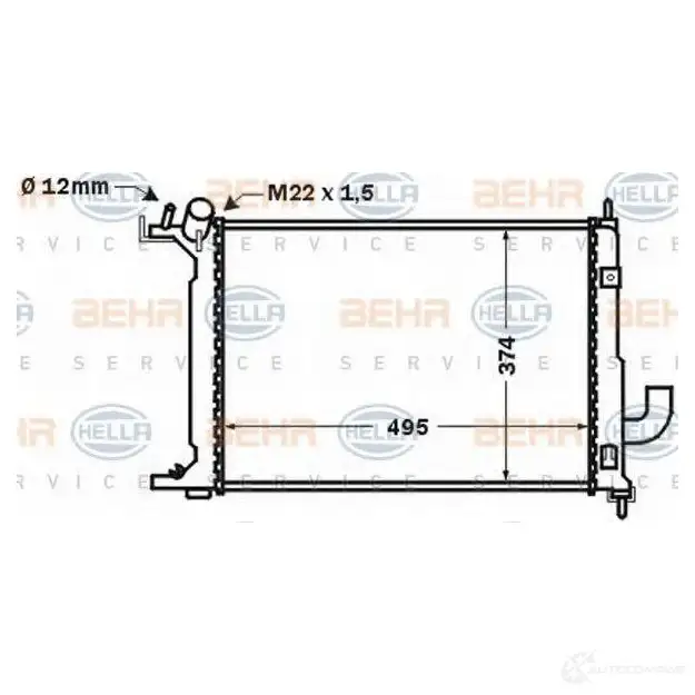 Радиатор охлаждения двигателя HELLA 8mk376771111 _BEHR HELLA SERVICE_ LDAG8 46983