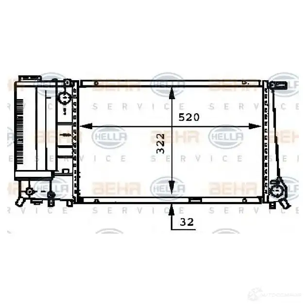 Радиатор охлаждения двигателя HELLA _BEHR HELLA SERVICE_ 8mk376717214 45760 EMQ0I изображение 0