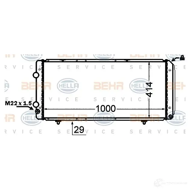 Радиатор охлаждения двигателя HELLA 8mk376766751 _BEHR HELLA SERVICE_ 46887 SUKUR