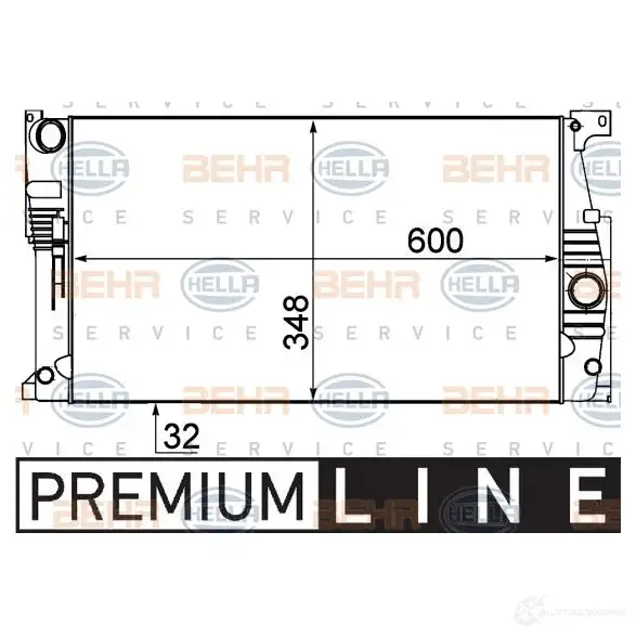 Радиатор охлаждения двигателя HELLA _BEHR HELLA SERVICE_ RTMKQB9 8mk376791791 47195 изображение 0