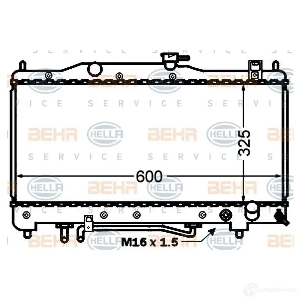 Радиатор охлаждения двигателя HELLA 8mk376773271 V11VHLL _BEHR HELLA SERVICE_ 47039